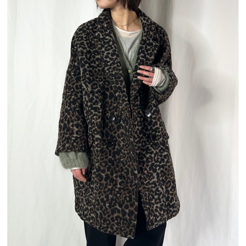 【廃盤品】COACH ツイード ウールコート COACH leopard design wool coat | sui & shara