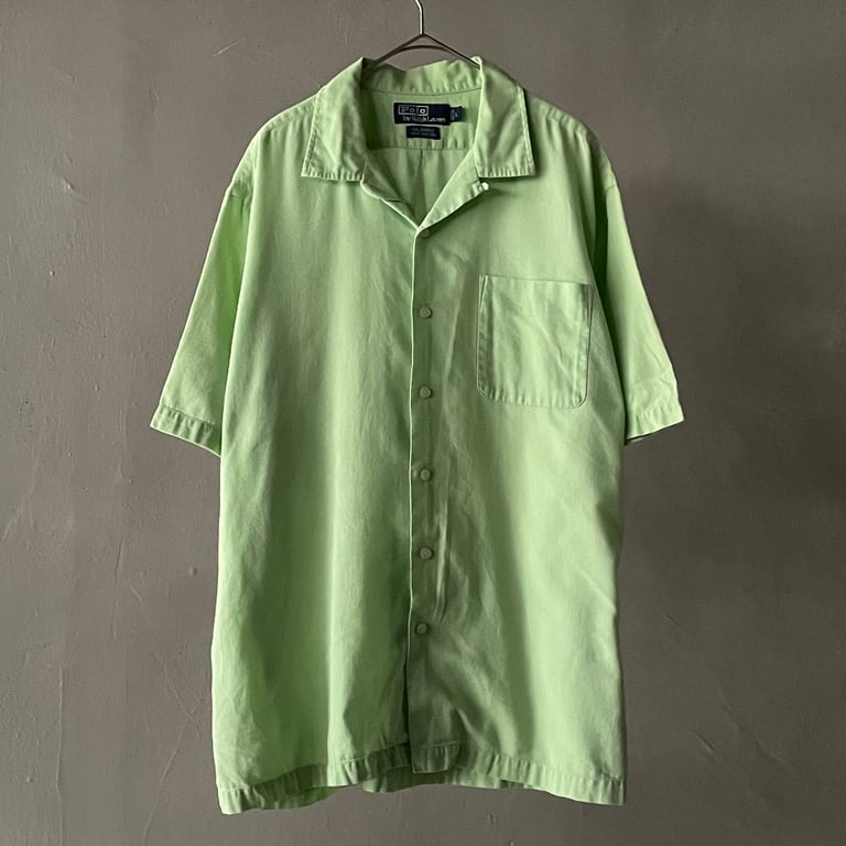 ラルフローレン 開襟シャツ(Ralph Lauren ”CALDWELL” open collar cotton shirt|ラルフローレン)