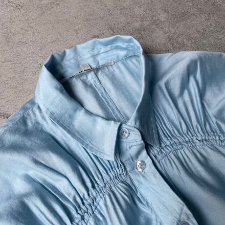 Gather sleeve L/S shirt