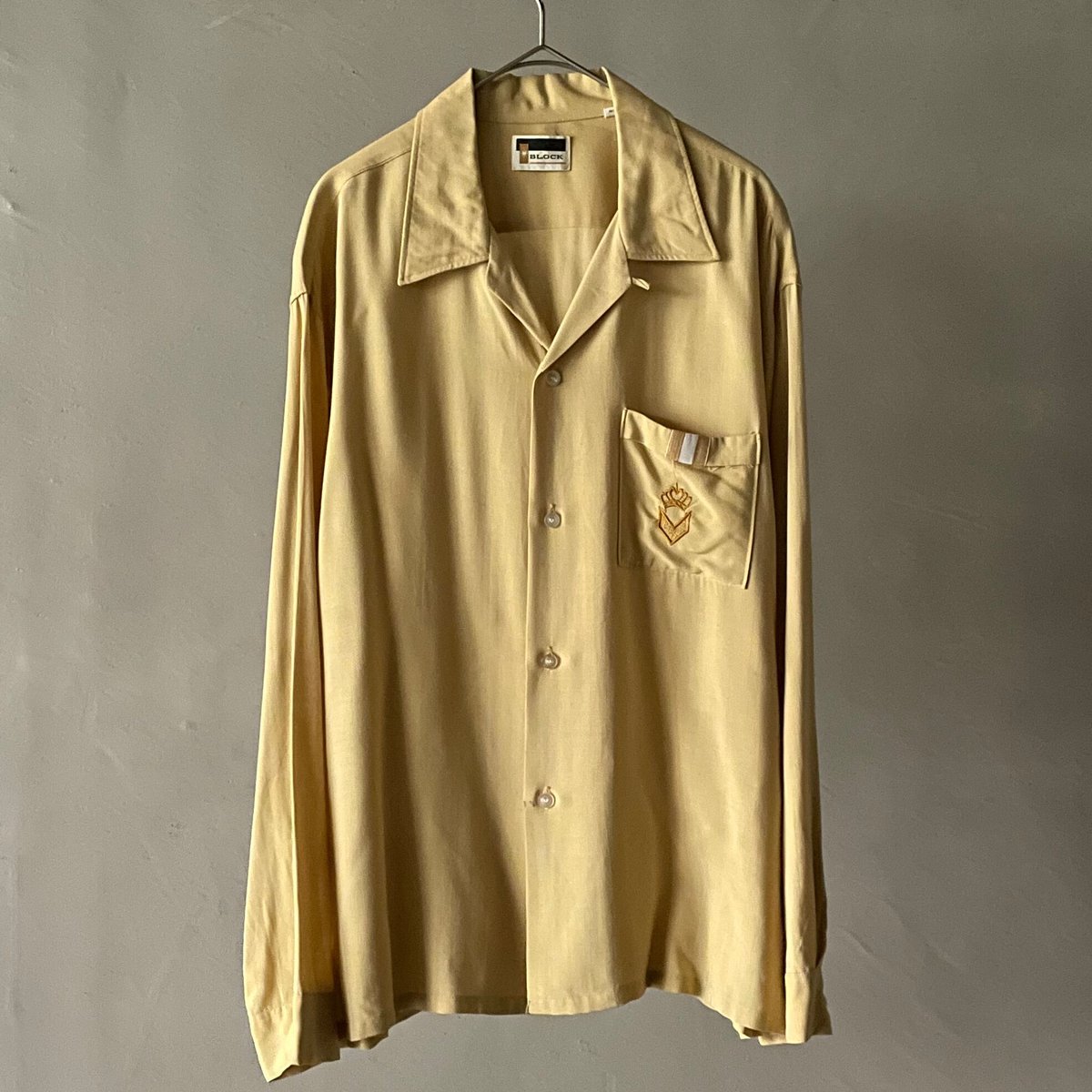 トップス 1960's USA Rayon open collar shirt Vintage S/S open collar rayon shirt [1960s-] Vintage Rayon