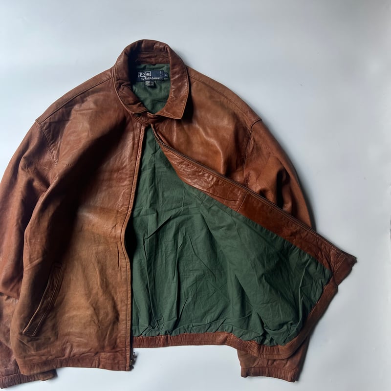 [色◎] 90s-00s   ラムレザー スイングトップ 90s Ralph Lauren leather swing top | sui & shara