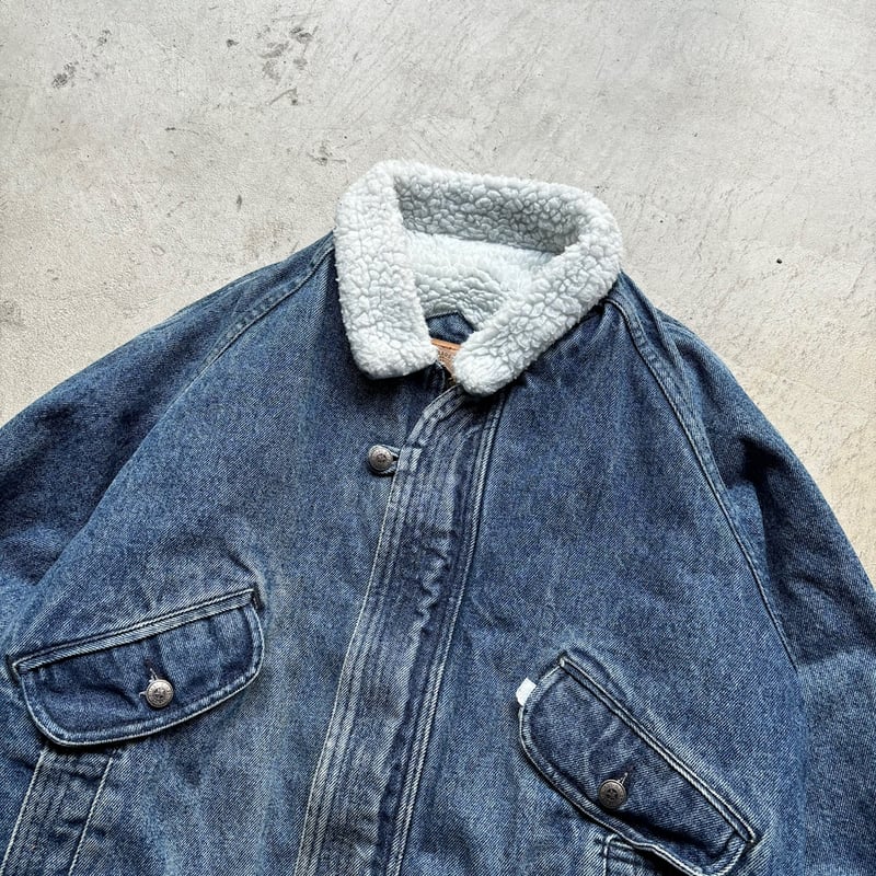 80s USA製LEVISリーバイス 75409 4817 ボアデニムsizeL 80's Levi's 75409-4817 デニムボアジャケット 良雰囲気 表記(M