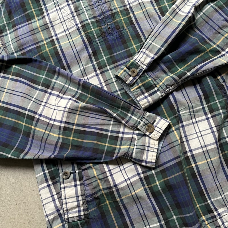 90s Eddie bauer plaid cotton anorak hoodie | su