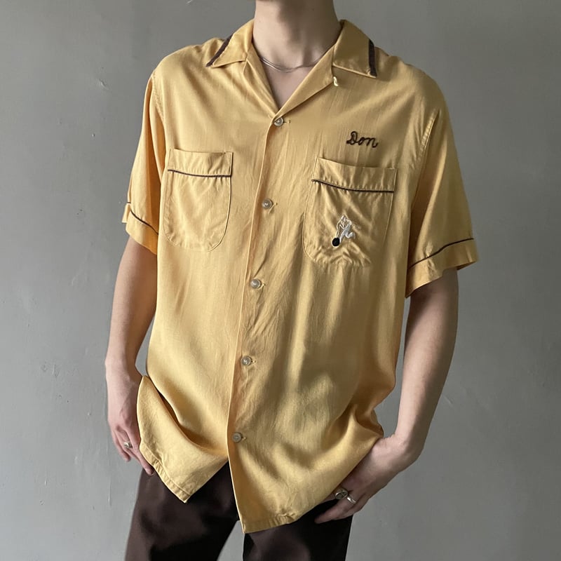 50s~60s crown prince rayon bowling shirt | sui ...