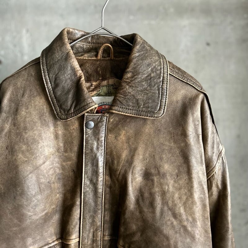 90s A-2 type design leather jacket | sui & shara 90s A-2 type design leather jacket | sui & shara