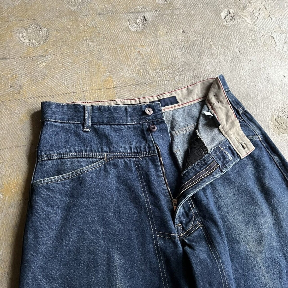 Marithe + Francois Girbaud buggy denim pants |