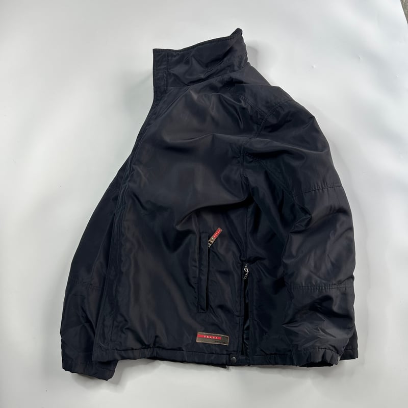 00's PRADA stand collar nylon padding jacket |