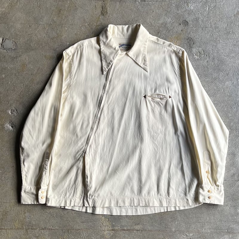 トップス 40s vintage cotton rayon shirt 1940's 