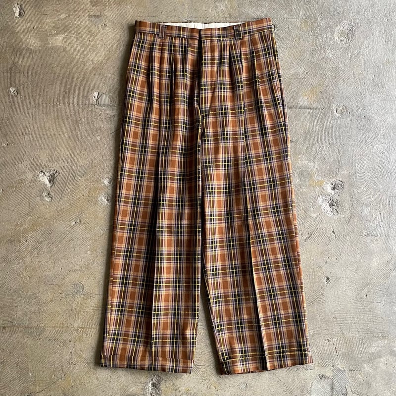 90's Smokey Joe's plaid pattern wide straight s