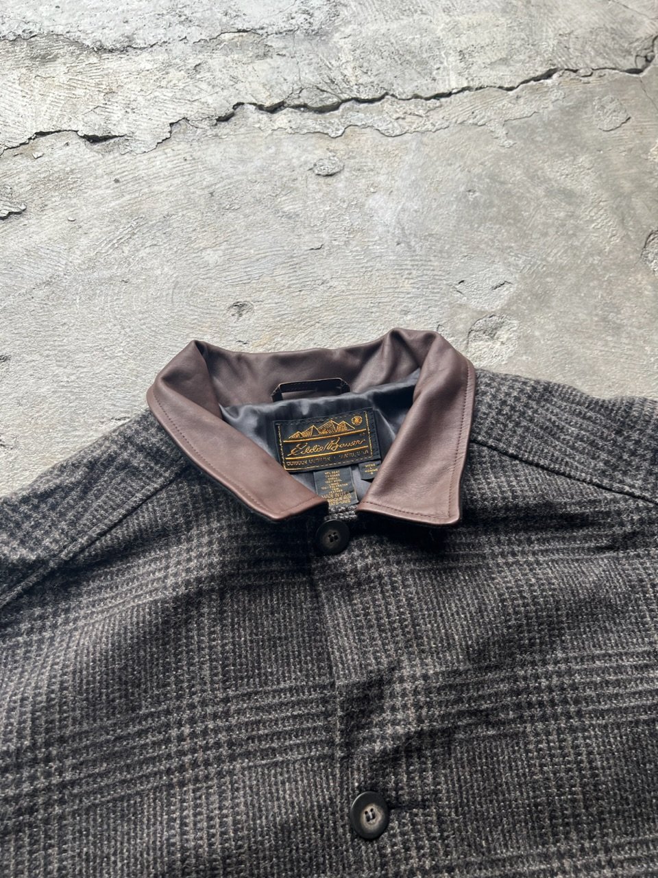 80s Eddie Bauer check pattern wool long coat | 80s Eddie Bauer check pattern wool long coat |