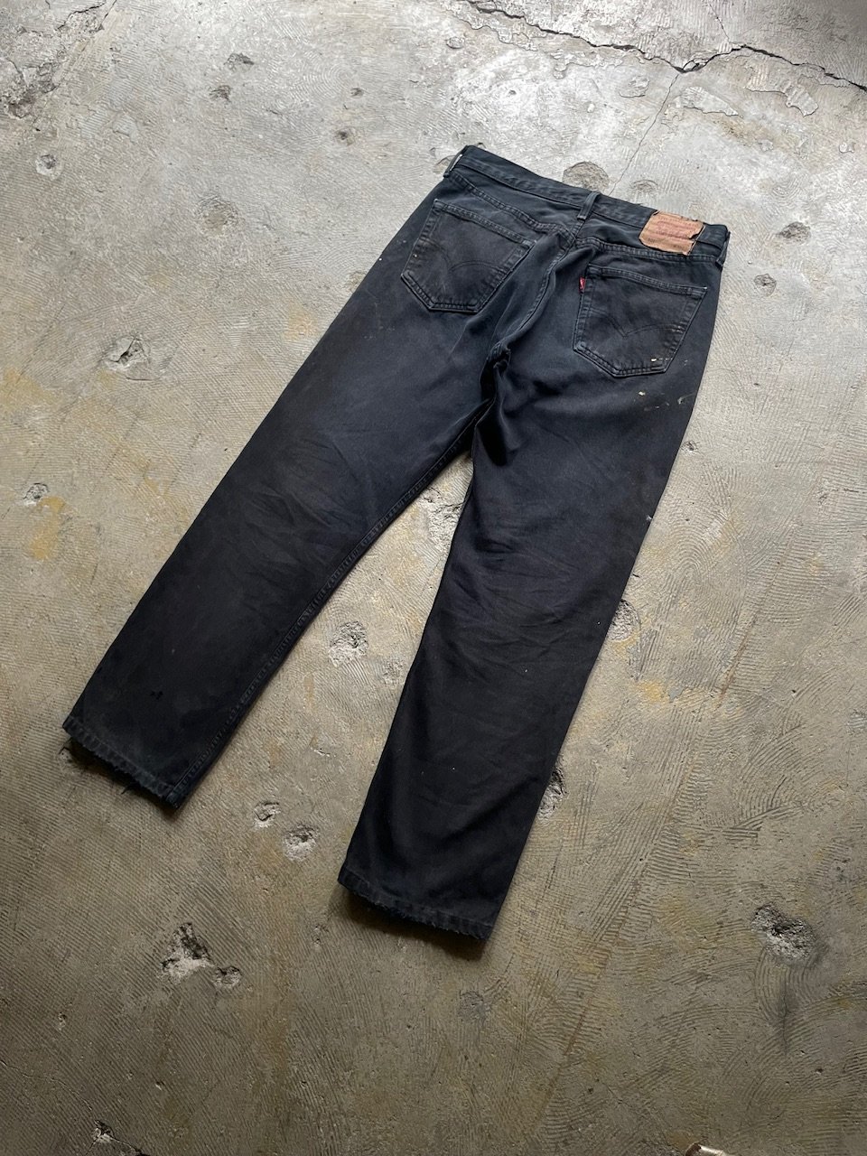 パンツ Levi's 501 boro crush black denim y2k ヴィンテージ古着】Y2K LEVI'S 501 ブラックデニムパンツ