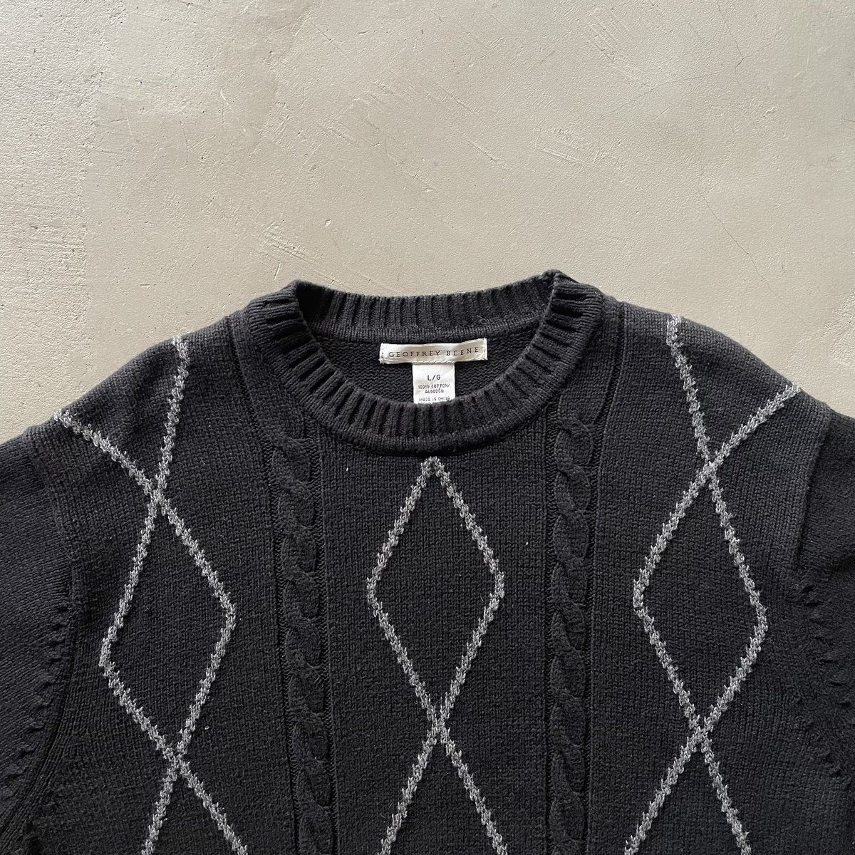 90s Geoffrey beene switching design cotton knit