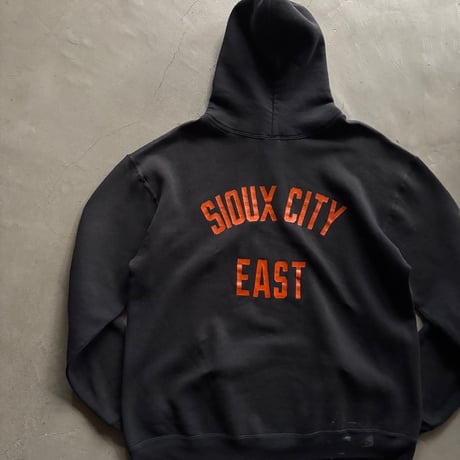 80s Russell college print sweat hoodie