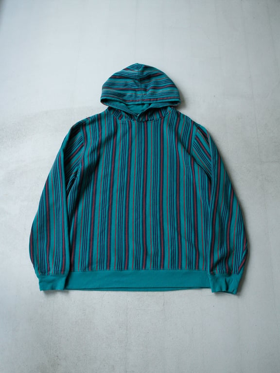 00s Stripe pattern sweat hoodie