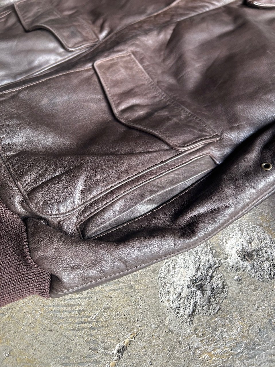 な*べ様 90s lands end A-2 real leather jack fit=scale-down,w=1200