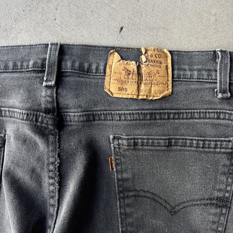 90s Levi’s 505 stretch yarn-dyed black denim pants