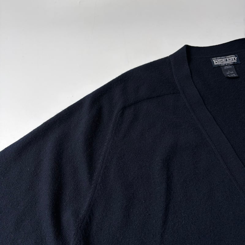 90s ランズエンド カシミヤカーディガン ブラック 90s Lands' End cashmere kint cardigan | sui & s