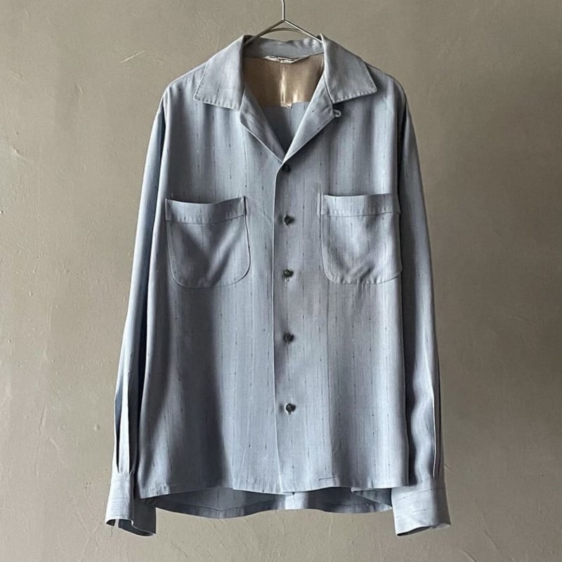 50s Sportsman kasuri pattern rayon gabardine sh