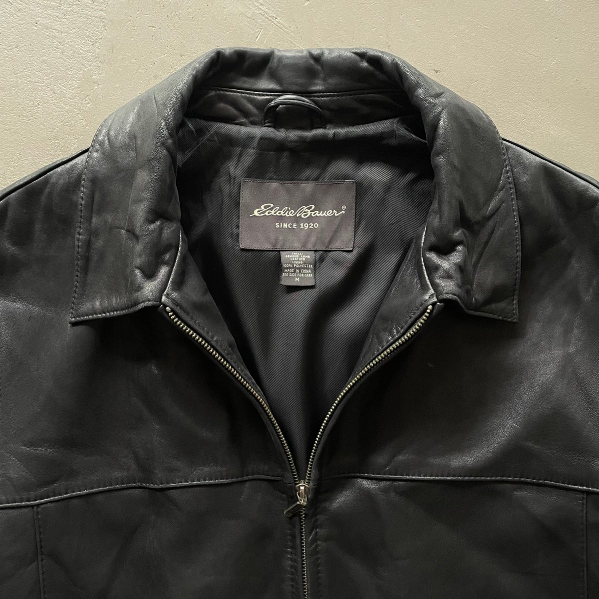 Eddie Bauer レザージャケット ライダースジャケット 羊革　ラムレザー 中古・古着通販】Eddie Bauer (エディーバウアー) スカイライナ