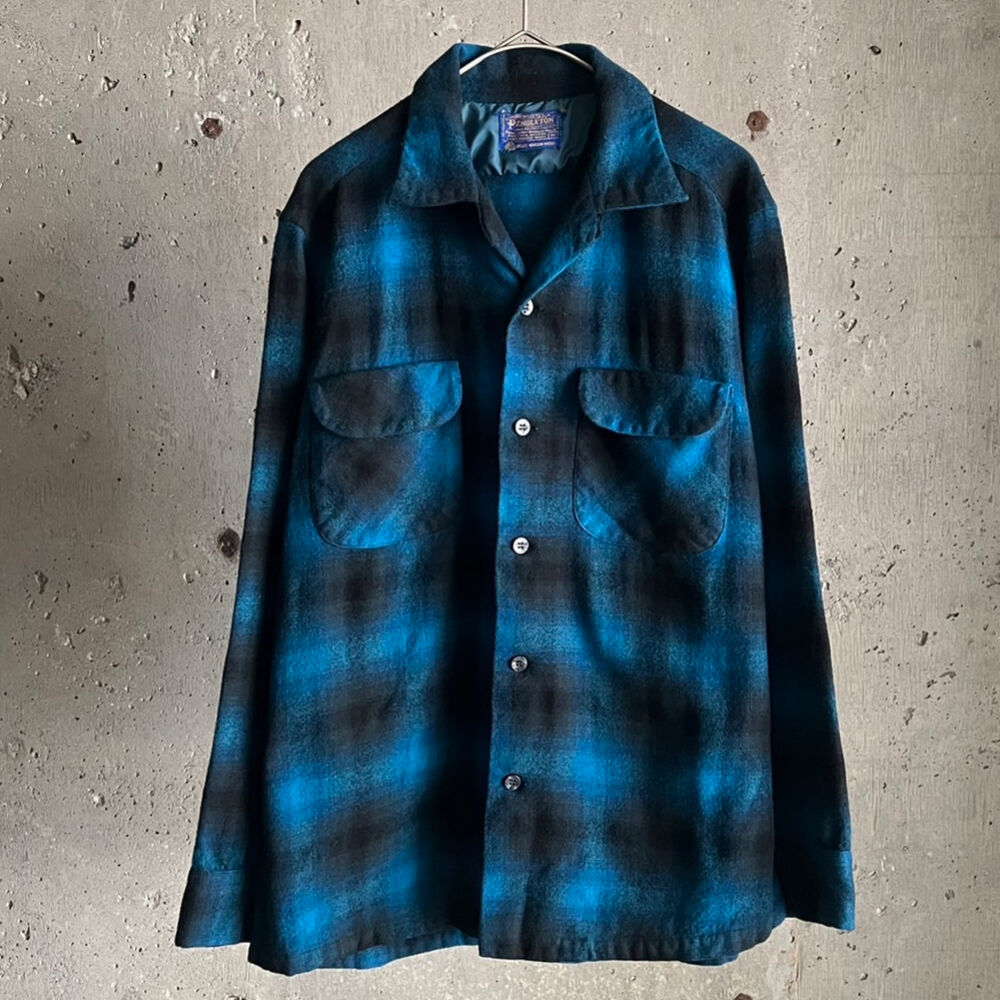 60s Pendleton open collar wool shirt | sui & shara 60s Pendleton open collar wool shirt | sui & shara