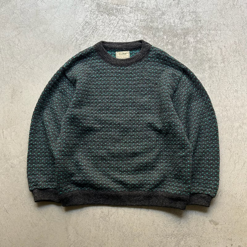 80s L.L.Bean birds eye knit sweater | sui & shara