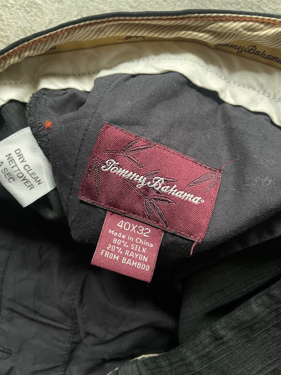 90s  Bahanma RELAX 2タック シルク スラックス 90s tommy bahama 2tuck silk slacks “white” | su