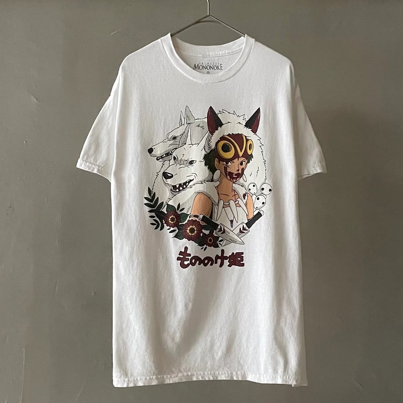 海外版 公式 ジブリ Tシャツ もののけ姫 サン 山犬 Ghibli ホワイト 未使用品 海外版 公式 ジブリ Tシャツ 映画 もののけ姫 サン Ghibli