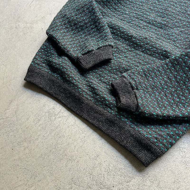 80s L.L.Bean birds eye knit sweater | sui & shara