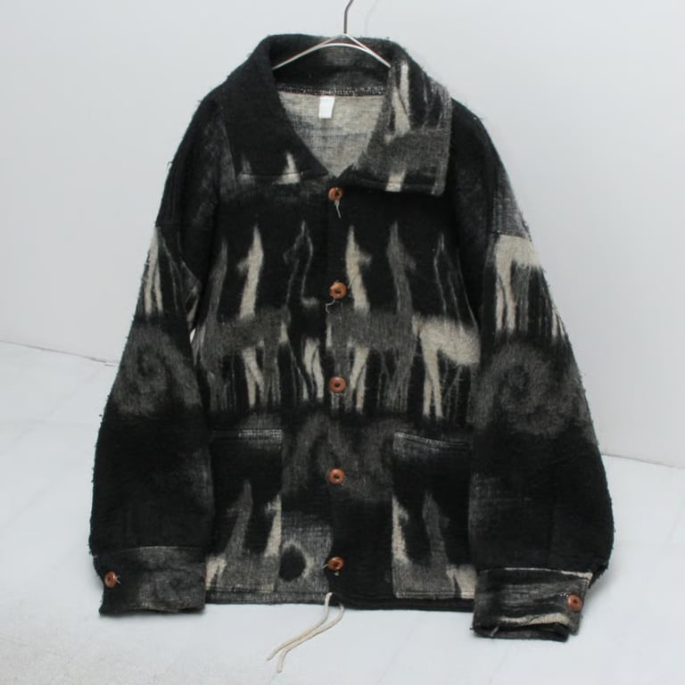 80s~ Native pattern wool blanket jacket