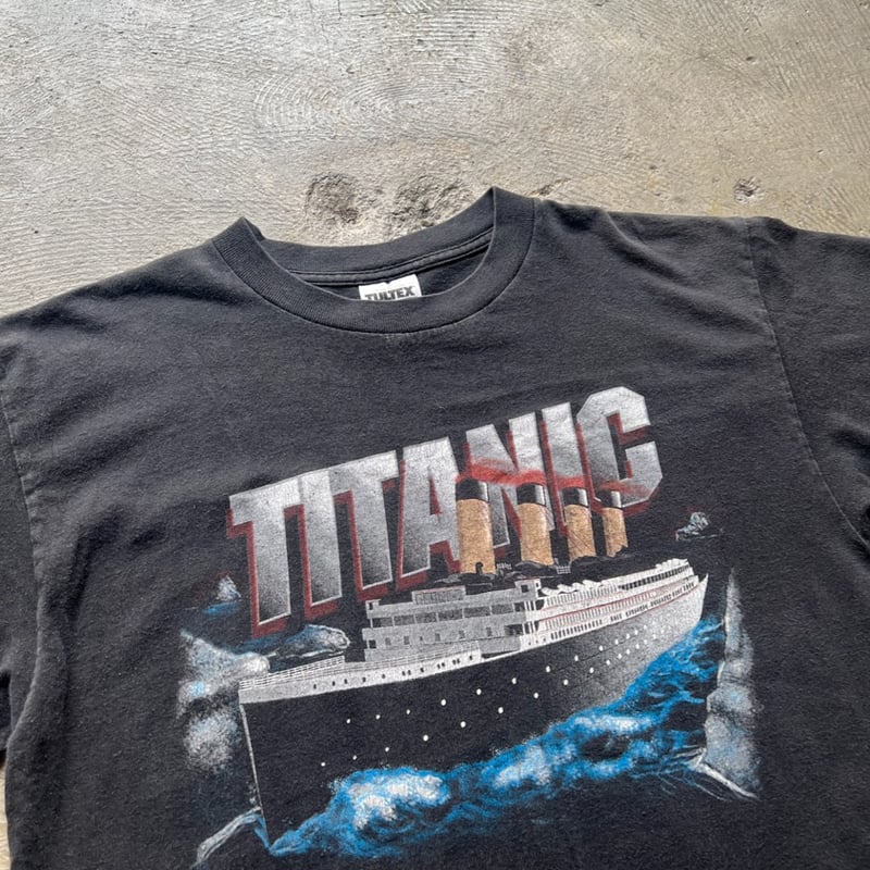 新品 Titanic Promo Tee タイタニック 黒 Tシャツ ムービーT Vintage 1998 Titanic Licensed Movie Promo T Shirt Size Large