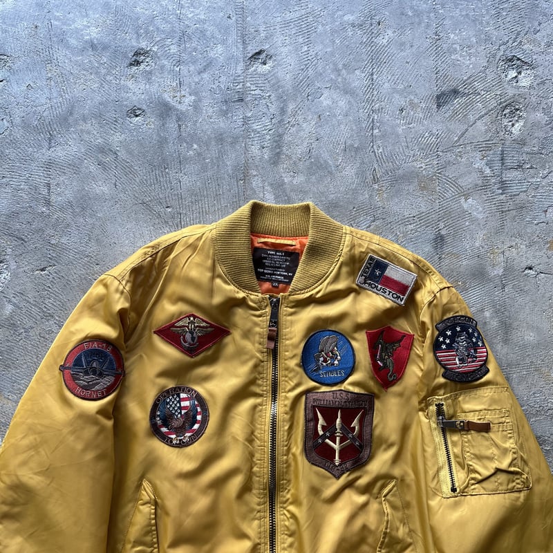 ひ*ー様 MA-1 フライトジャケット ワッペン TOPGUN 自衛隊グッズ BUZZ RICKSON MA-1 TOPGUN 仕様 カスタムフライト