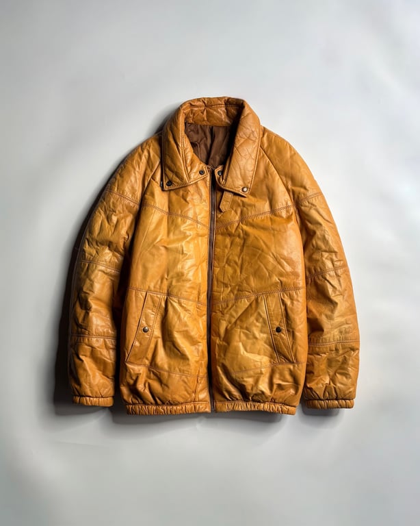 90年代 レザージャケット(90s NETO leather down jacket)