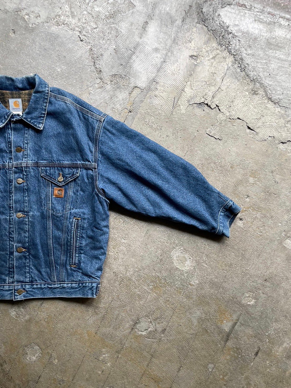 90s Carhartt trucker type denim jacket | sui & 90s Carhartt trucker type denim jacket | sui &