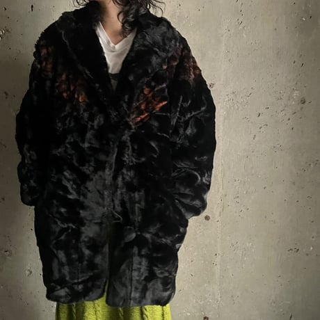 90s fake fur design coat
