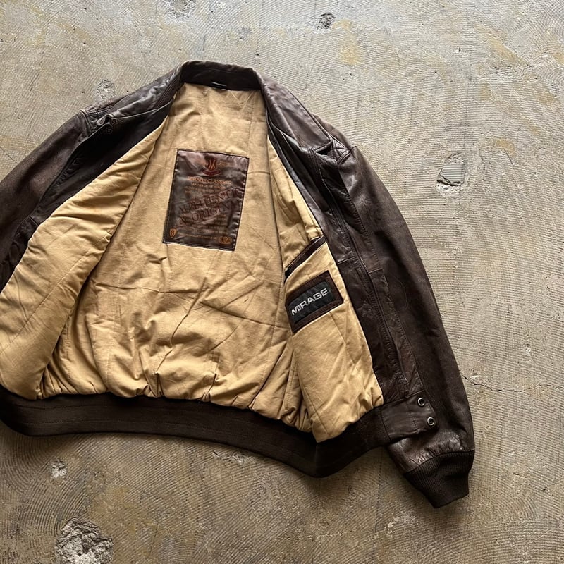 90s Mirage Classics A-2 type leather jacket | s