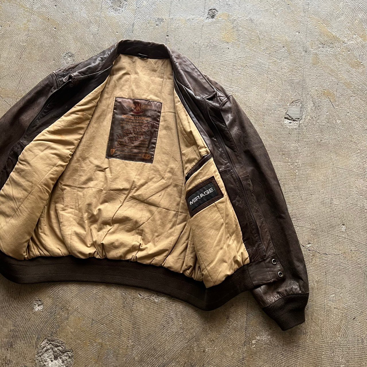90s Mirage Classics A-2 type leather jacket | s