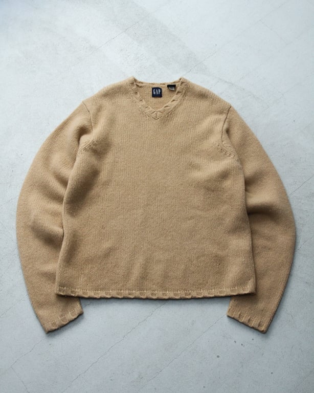 90s~ Gap v-neck lambs wool knit sweater｜ギャップ