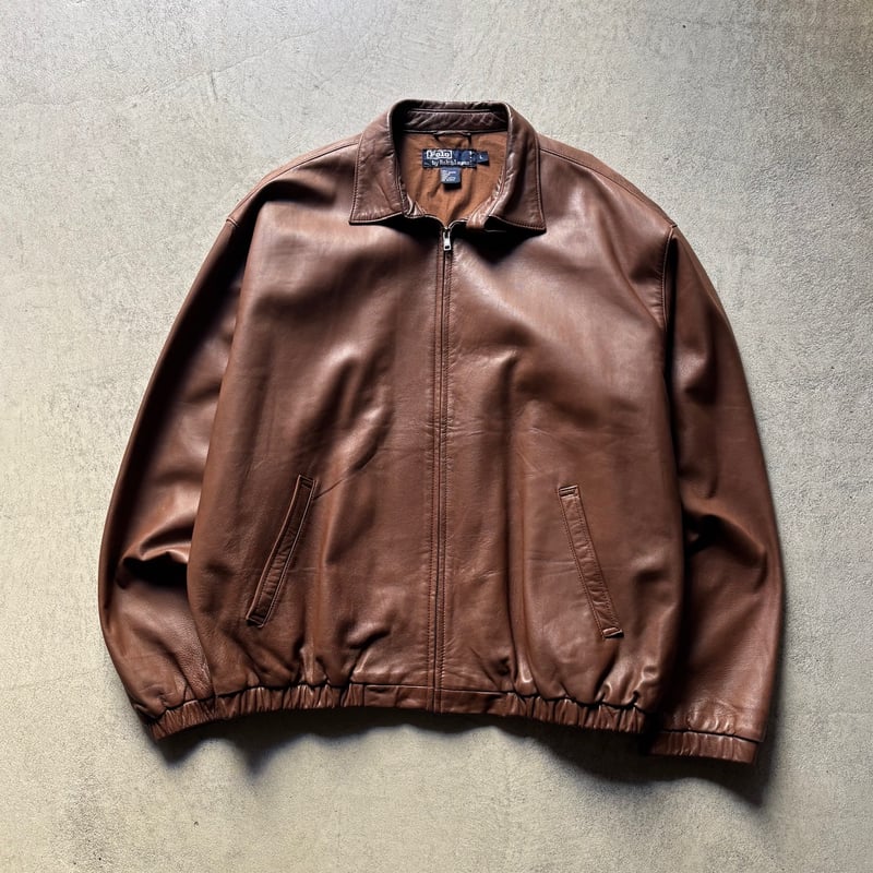 [色◎] 90s-00s   ラムレザー スイングトップ 90s Ralph lauren leather swing top | sui & shara