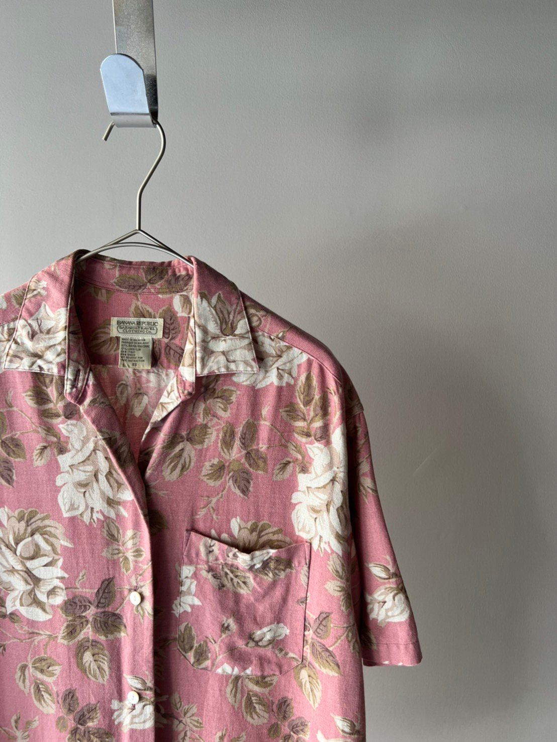 80s Banana republic safari&travel rayon×linen f