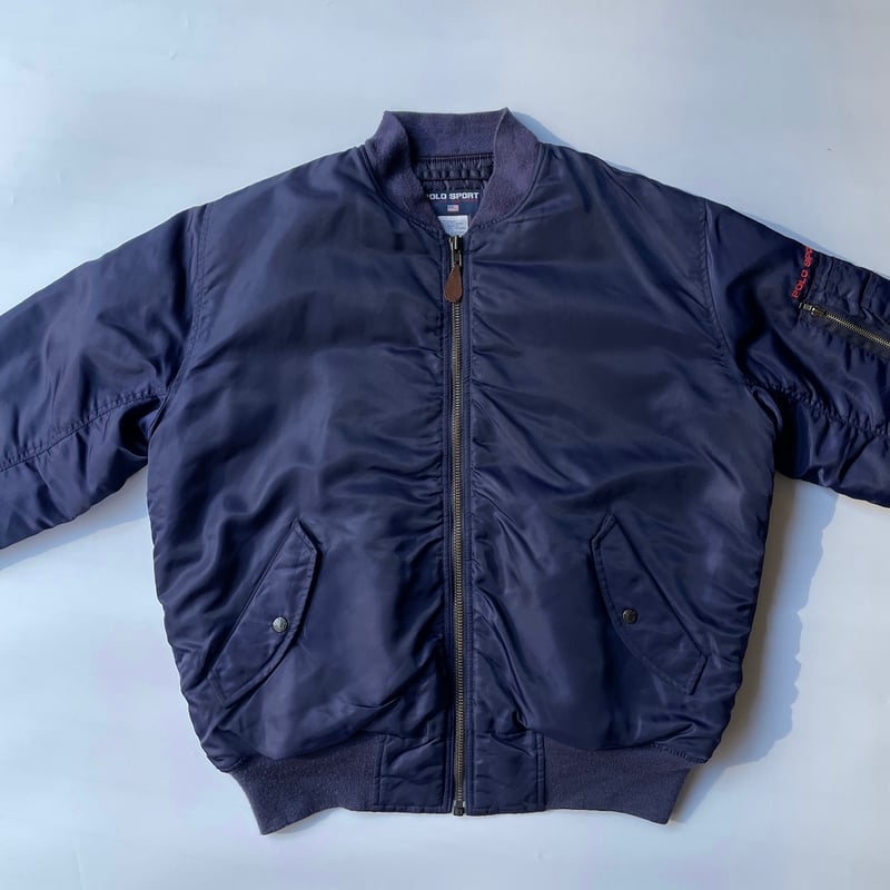 【希少】【名作】90s polo sport ma-1フライトジャケット黒XXL 90s POLO SPORT MA-1 フライトジャケット ラルフローレン 黒 90s