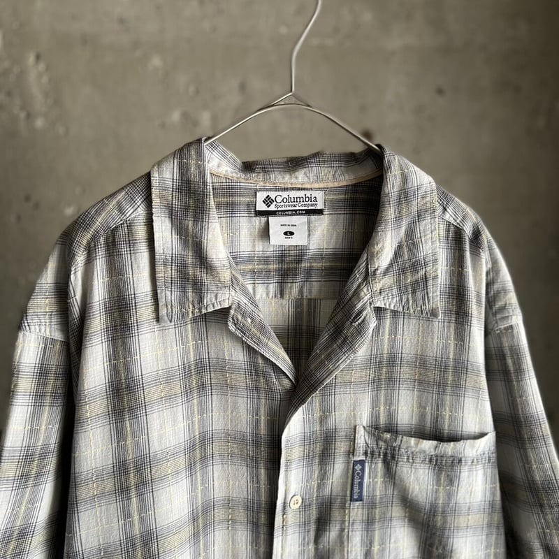 90s~ clombia ombre check open collar shirt | su 90s~ clombia ombre check open collar shirt | su