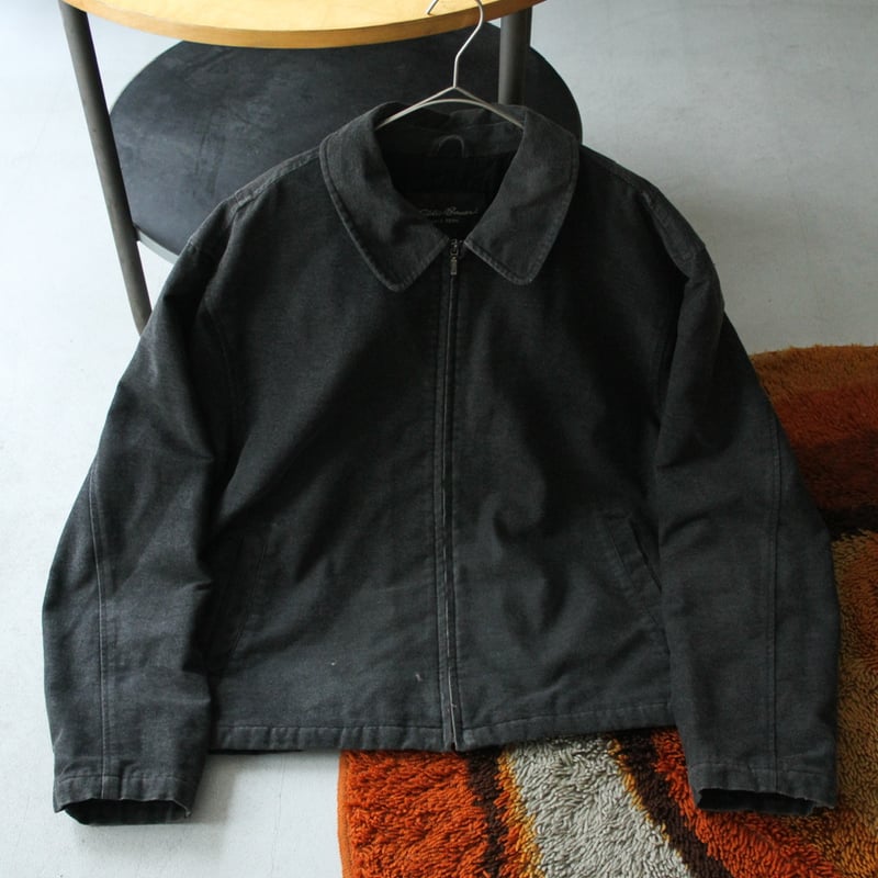 00s Eddie Bauer ウォームアップ ジャケット ロゴ ブラック 古着 Eddie Bauer ダウンジャケット ダウン 「ヴィンテージ古着」Y2K