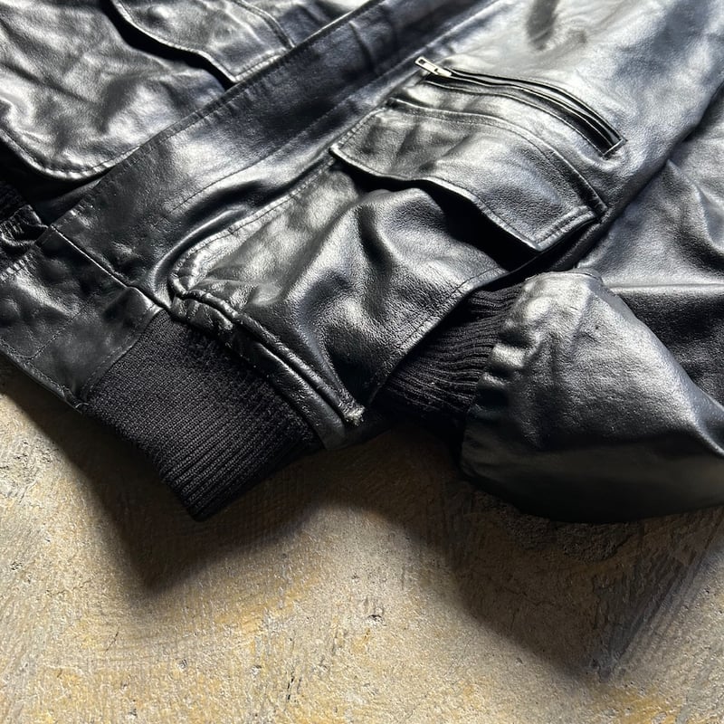 90's A-2 短丈レザージャケット 90's~ double zip design leather jacket | sui &