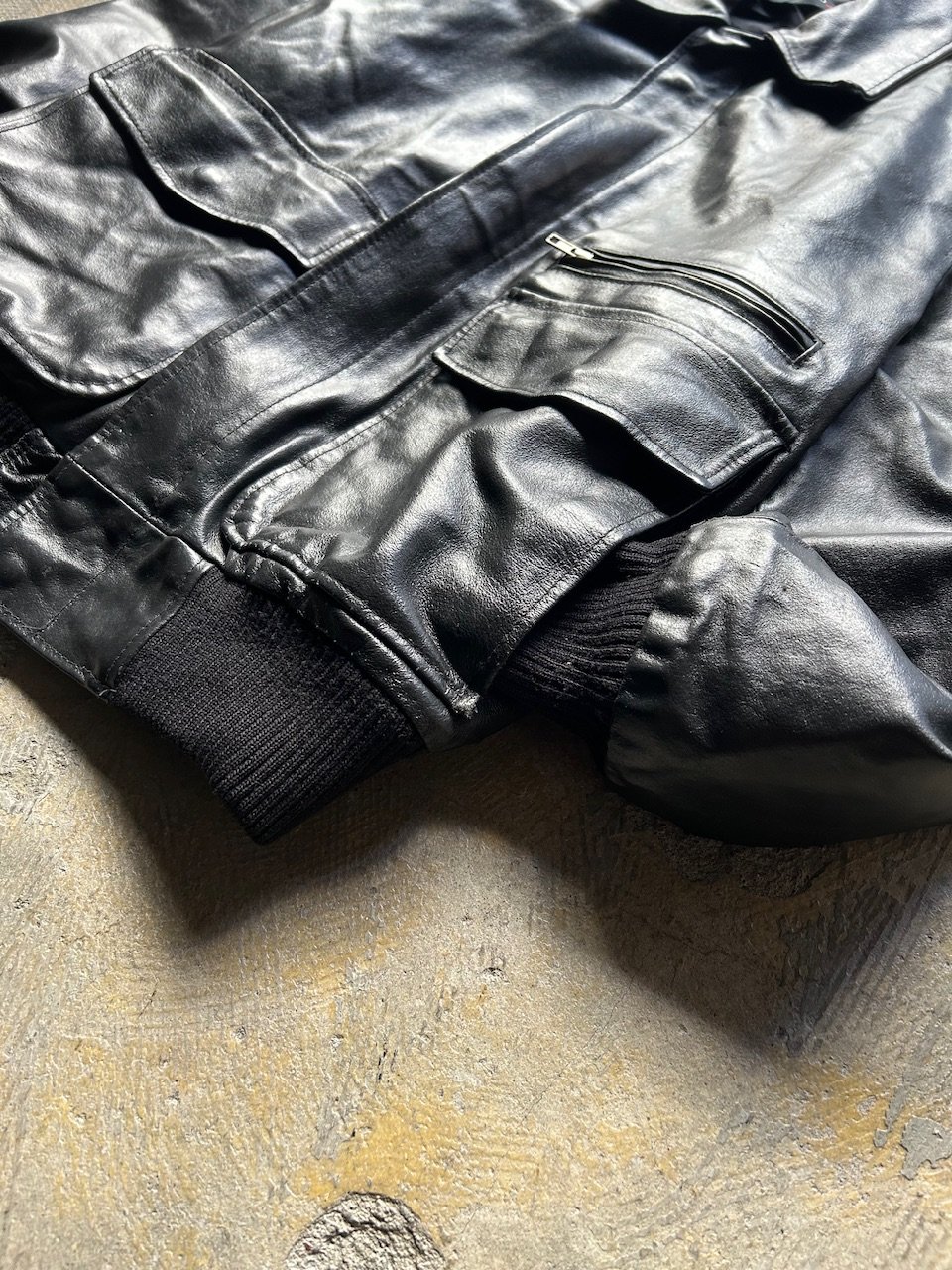 90's~ double zip design leather jacket | sui &