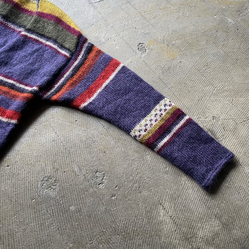 80s〜90s 多色 モヘアカーディガン mohair cardigan