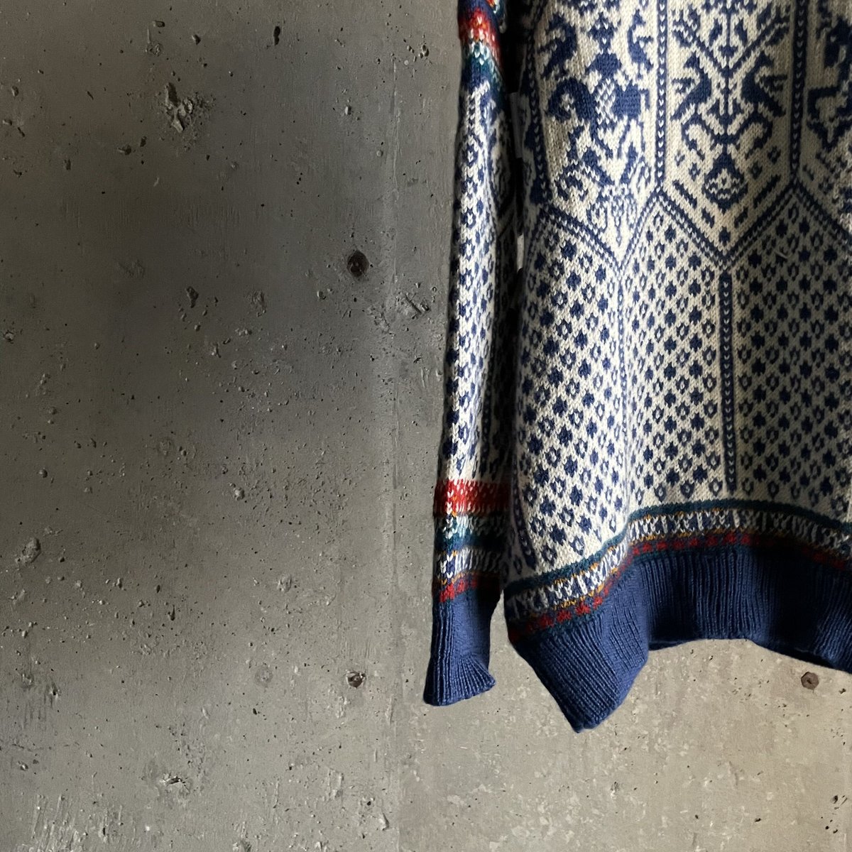 DALE OF NORWAYダーレオブノルウェー【M】ノルダック 総柄ニット DALE OF NORWAY】Made in Norway 100% wool Nordic sweater