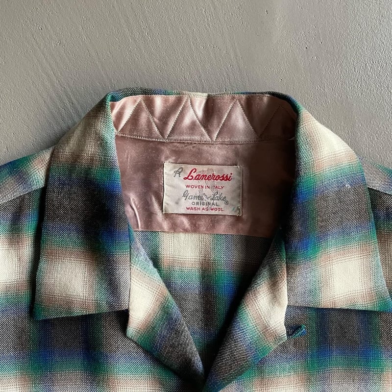 60s Ombre check wool shirt made in Italy | sui
