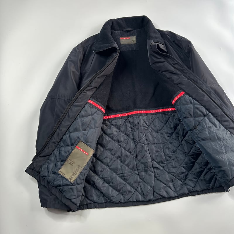 PRADA プラダ STAND COLLAR ナイロンジャケット 00's PRADA stand collar nylon padding jacket |
