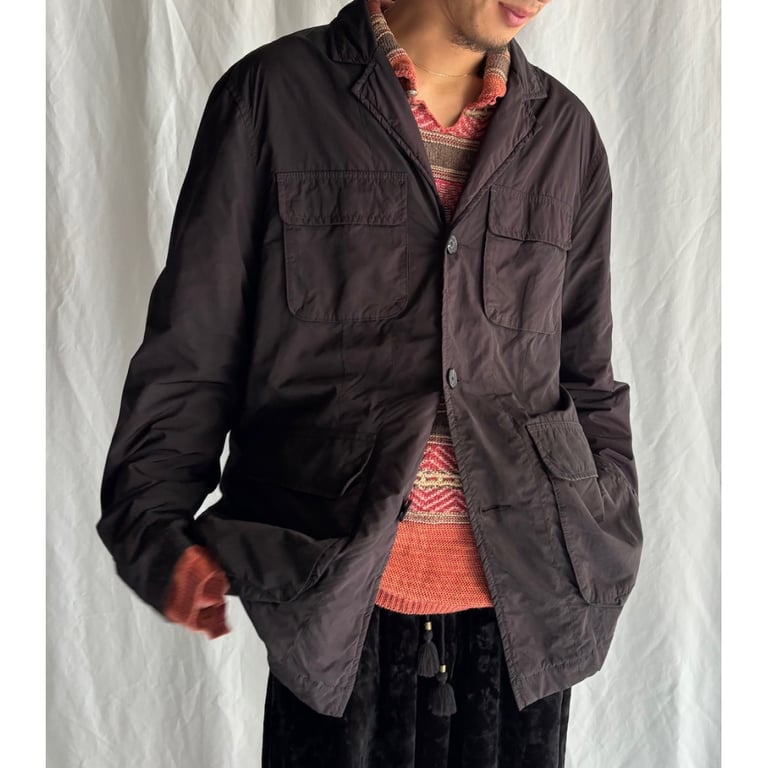90's~ ARMANI jeans nylon tailored jacket “good fade!”｜アルマーニ
