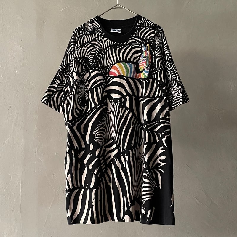 90s Liquid blue greg genrich zebra art tee | su